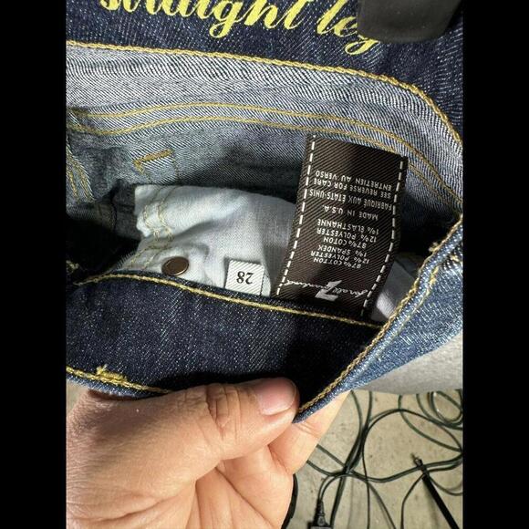 7 For All Mankind Womens Straight Leg Jeans Size 28 Dark Wash Denim casual‎ - Picture 5 of 8